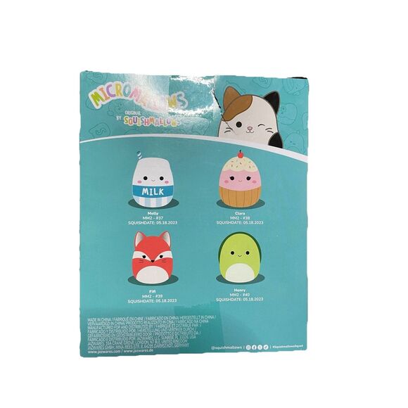 Squishmallows Micromallows Plush 4-Pack - Fifi/Henry/Melly/Clara DAMAGED BOX - Picture 2 of 6